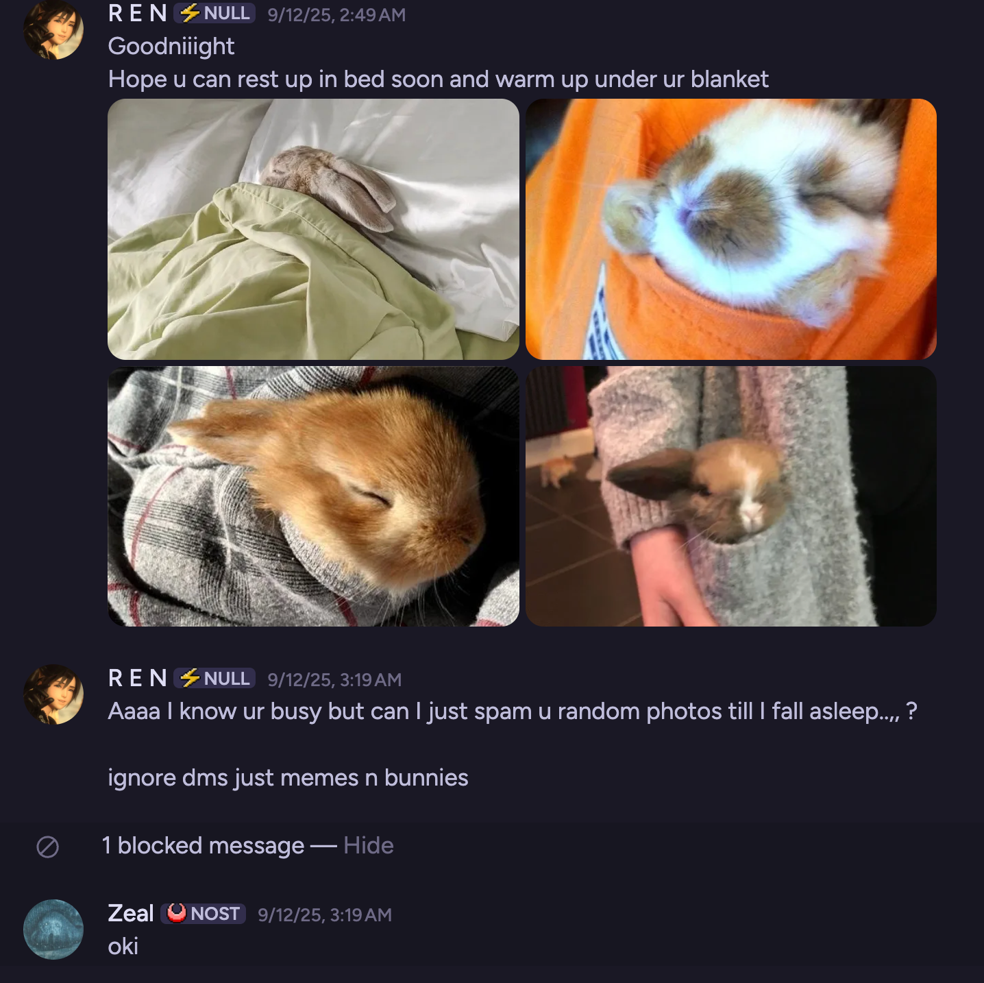 Фото кроликов в 3 ночи - травматическая привязанность